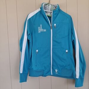 Vancouver Olympics 2010 Elevate Women's Teal Fleece Lined Souvenir Jacket Size L